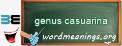 WordMeaning blackboard for genus casuarina